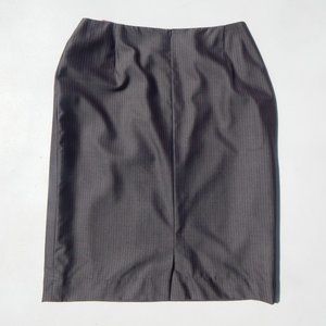 Vintage Escada 29" Pin Stripe Pencil Skirt Italian Wool Polyester Silk Designer